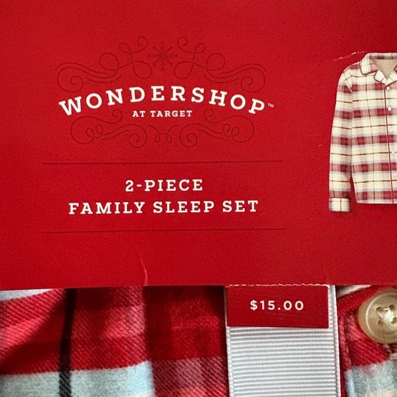 Wondershop Red and White Plaid Kids Pajama Set - Picture 5 of 7